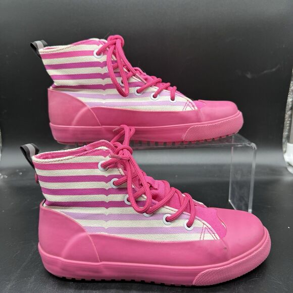 Hunter X Target Pink Canvas Dipped Sneakers Rain Boots Youth Girls Size 3 - Picture 1 of 7